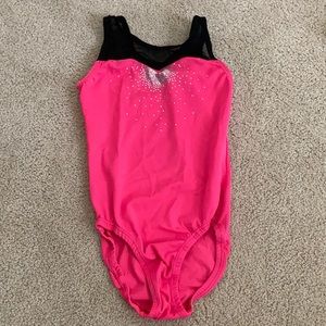 coral pink gymnastics leotard